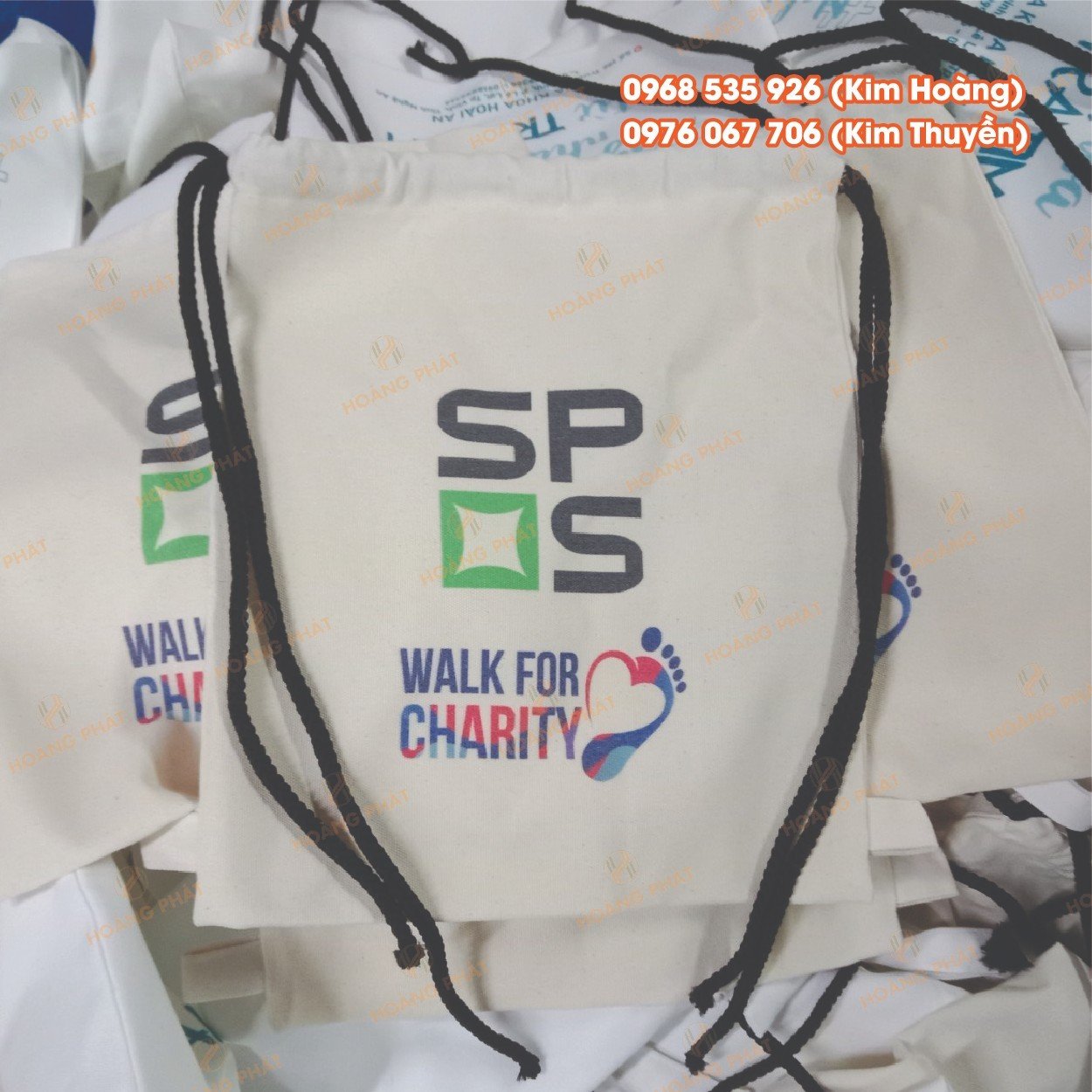 Túi vải bố canvas dây rút 21 balo dây rút canvas walk