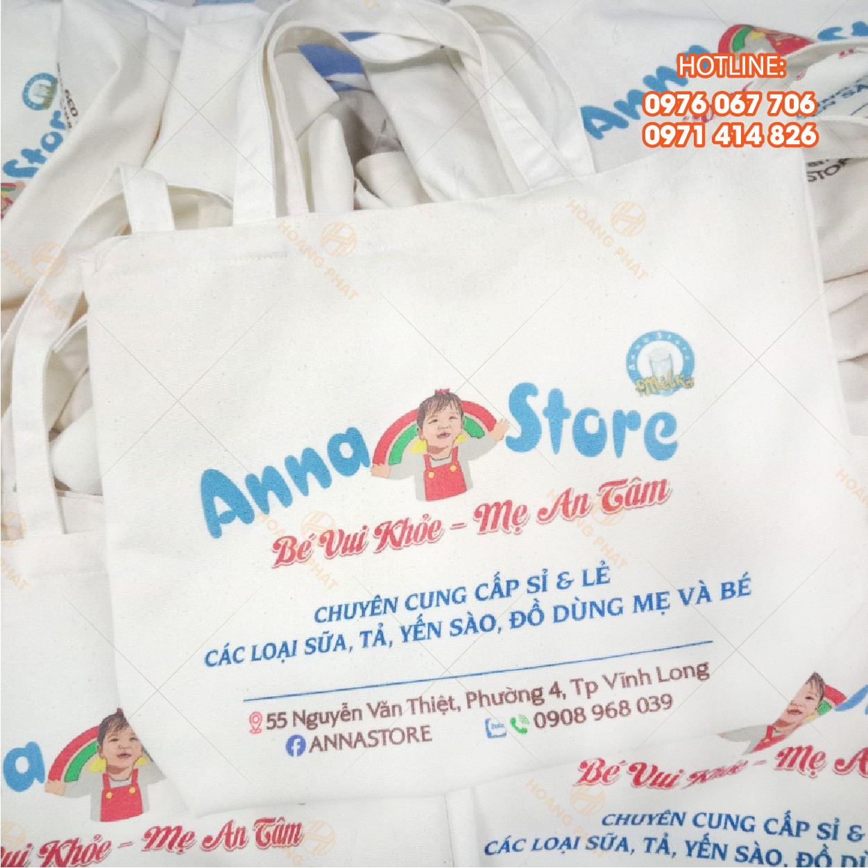 Túi đeo chéo canvas cỡ lớn 34 tui canvas co lon anna store