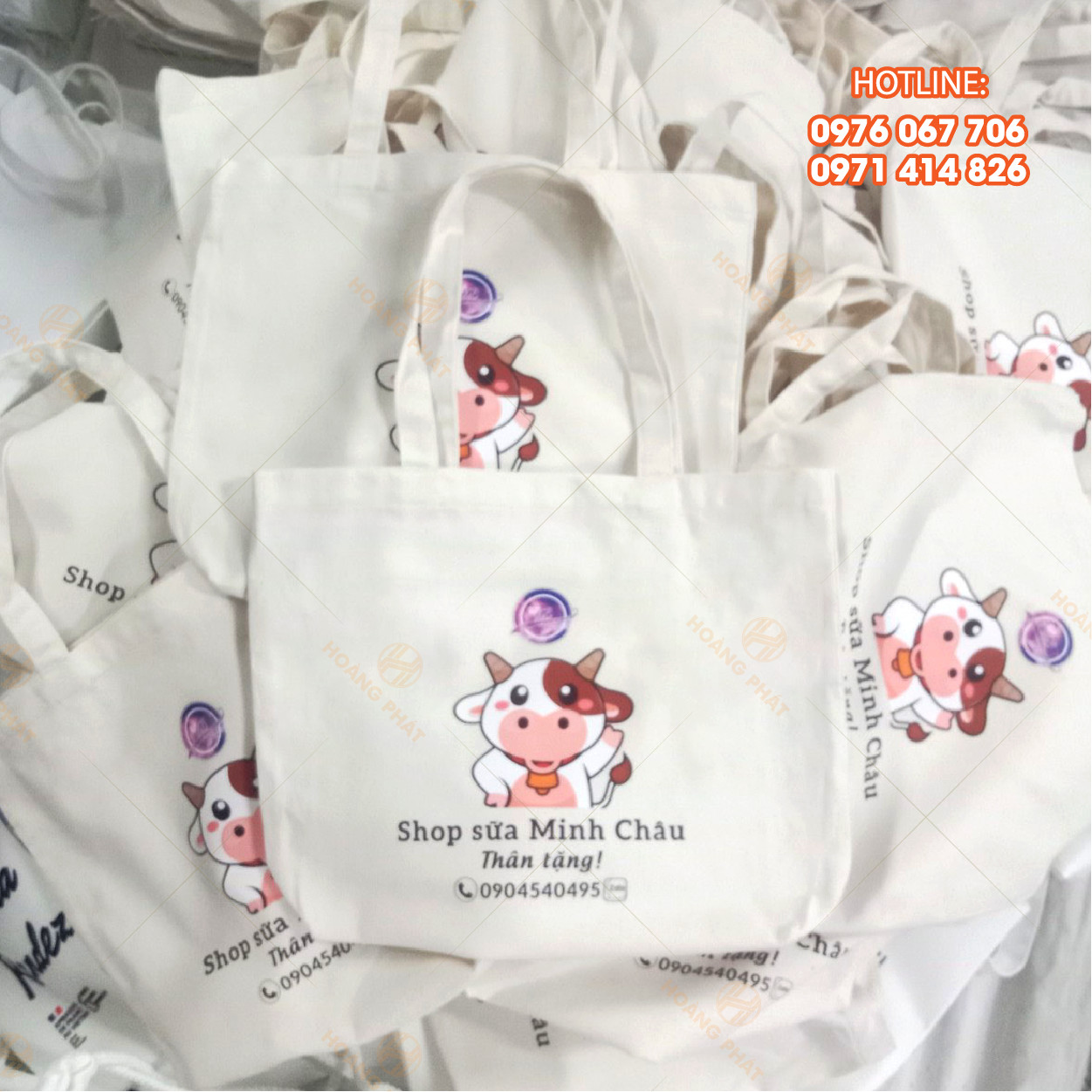 Túi đeo chéo canvas cỡ lớn 24 tui canvas co lon sua minh chau