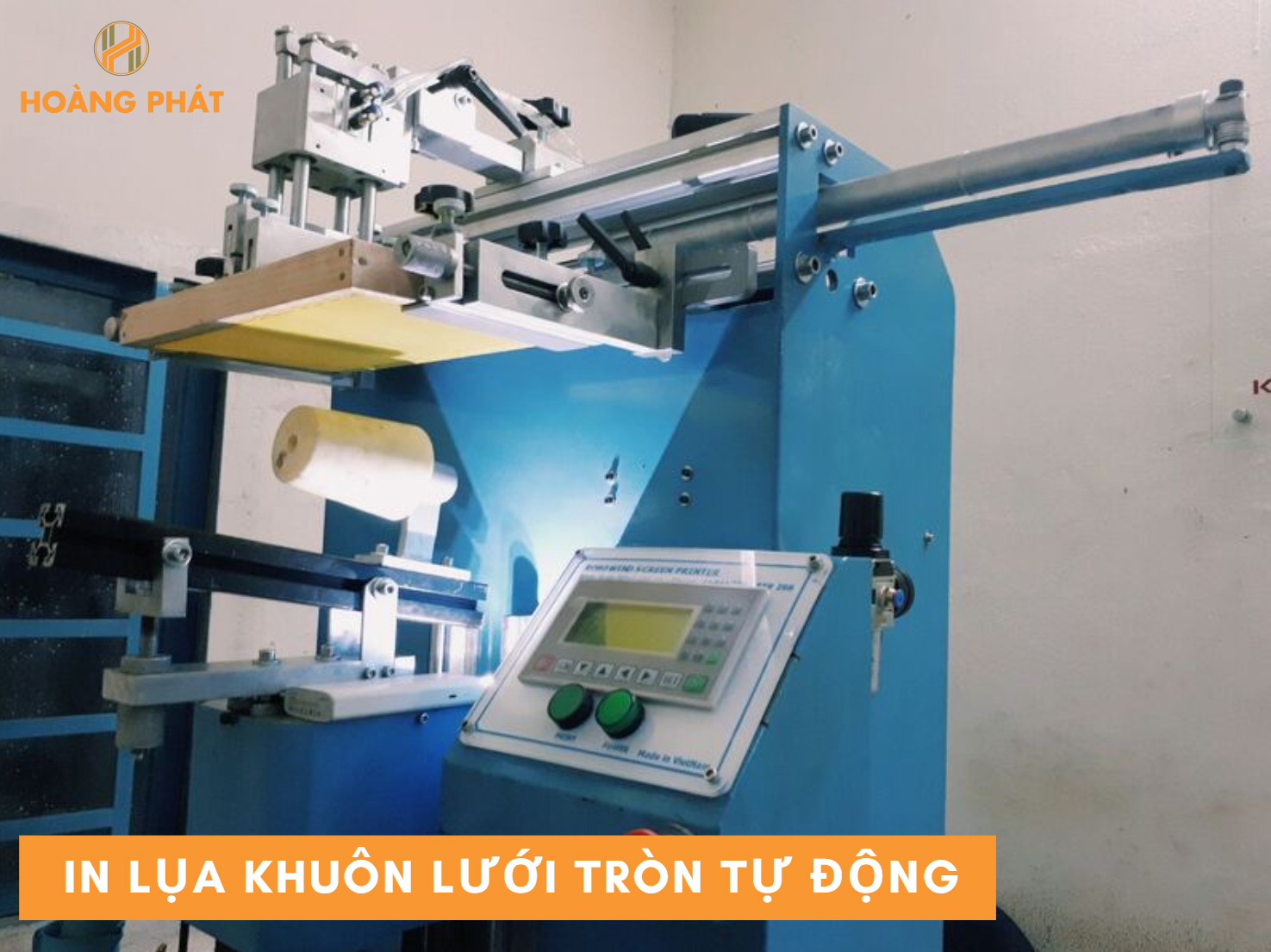 Kỹ thuật in lụa: ưu nhược điểm & quy trình chi tiết 31 In với khuôn lưới tròn kiểu thùng quay