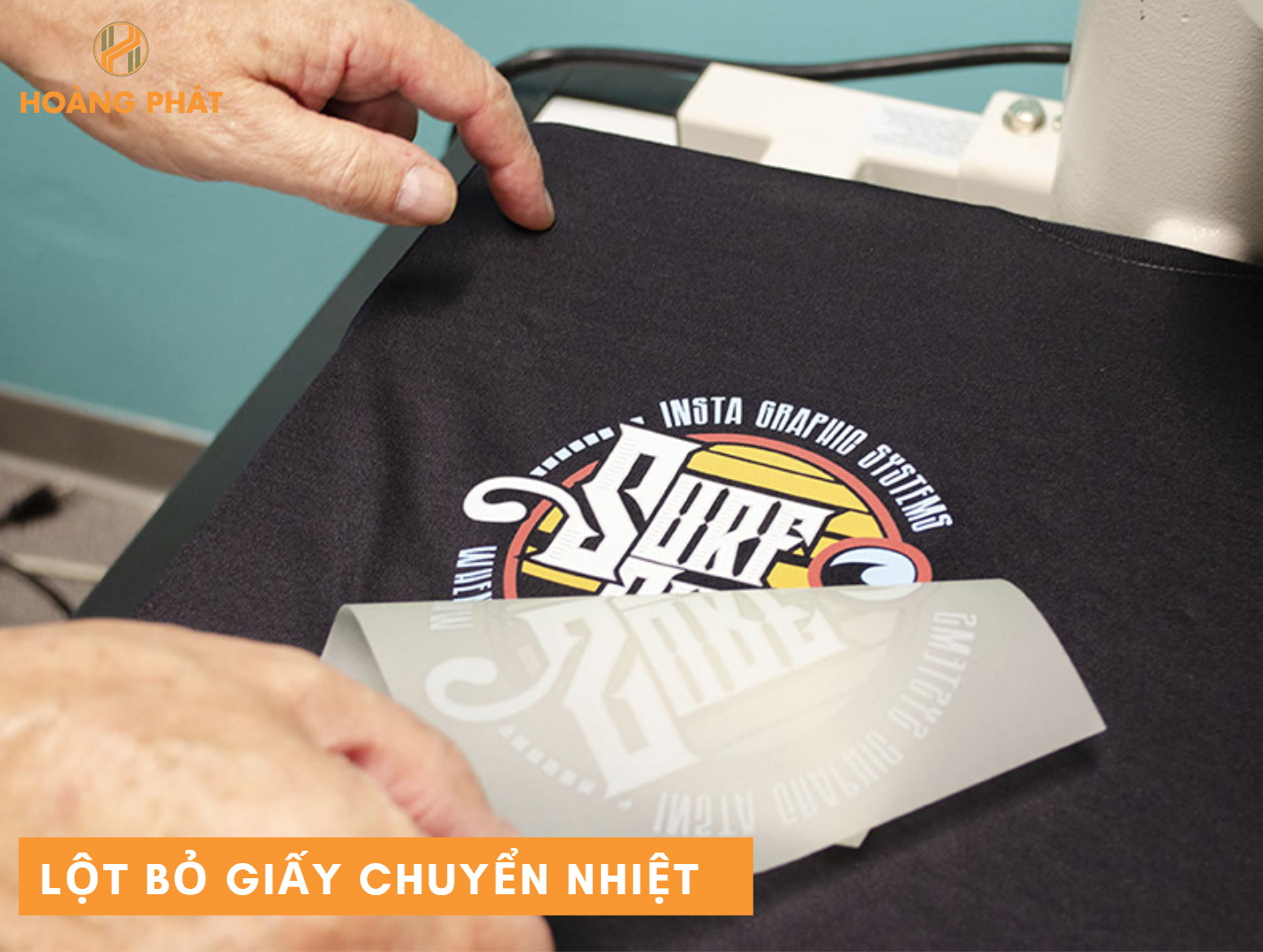 In chuyển nhiệt là gì? Quy trình và ứng dụng chi tiết 29 Lột bỏ giấy chuyển nhiệt