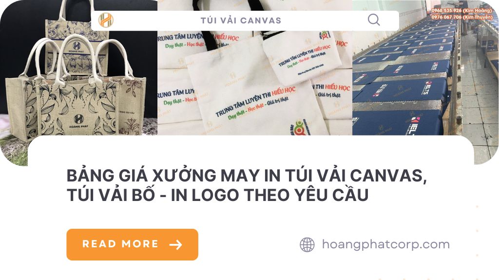 Bảng giá xưởng in may túi vải canvas