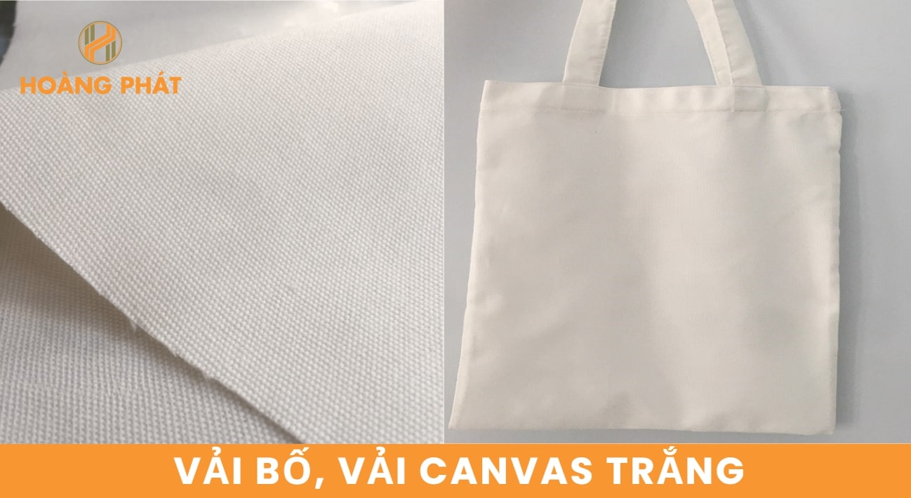 May túi canvas trắng