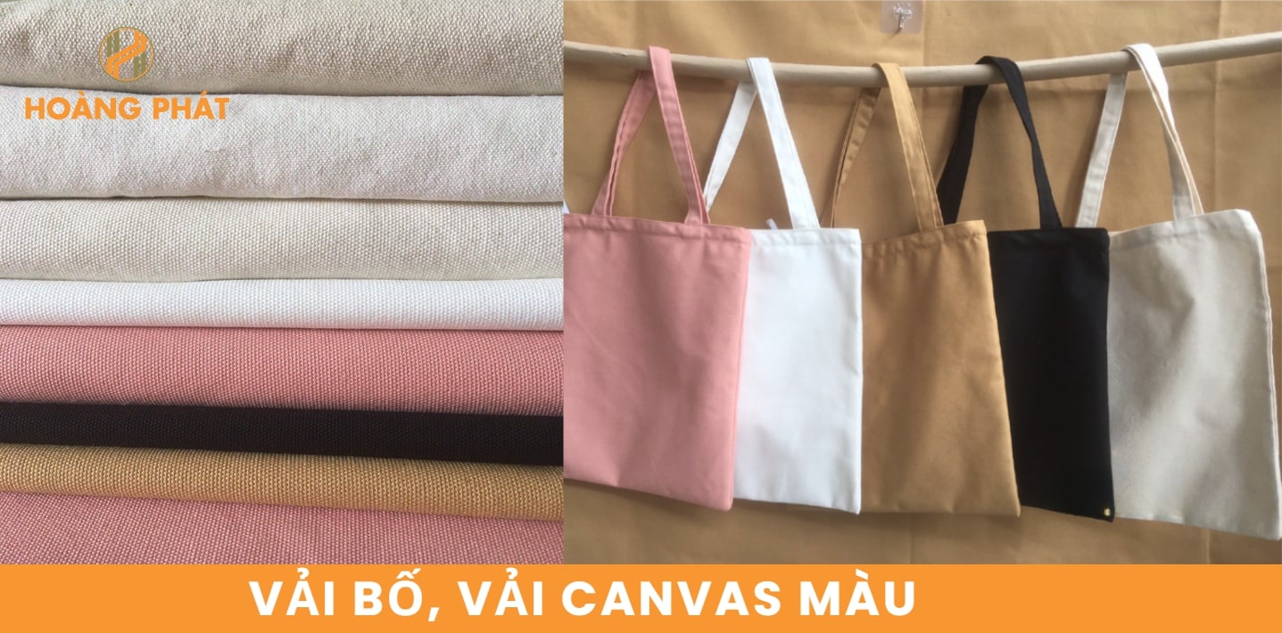 May túi vải bằng vải canvas màu