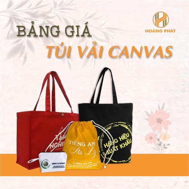 Bảng giá túi vải canvas